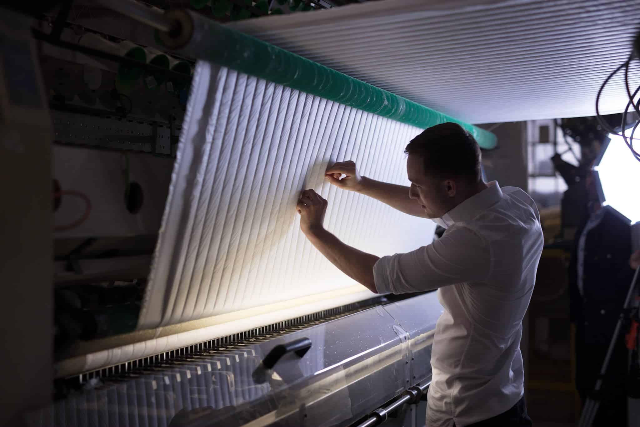 Sleepeezee mattress being made in the factory