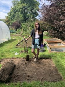 Stef-happy-to-be-finishing-the-veggie-garden