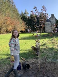 Stef-planting-more-trees-to-the-castle-grounds