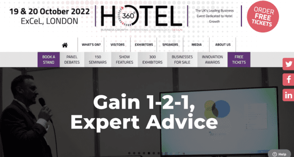 HOTEL 360 - 19 & 20 October 2022  ExCeL, LONDON