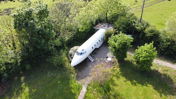 Airplane at Apple camping Pembrokeshire