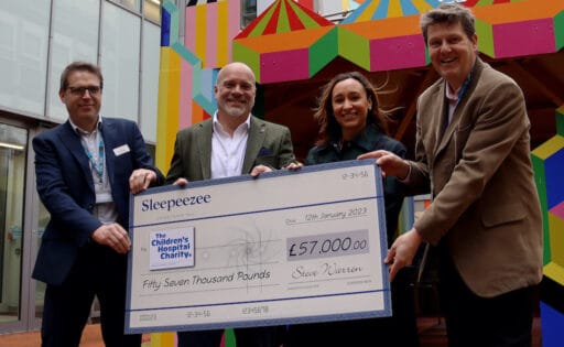 Sleepeezee donates £57k to children’s charity to help fund hospital helipad